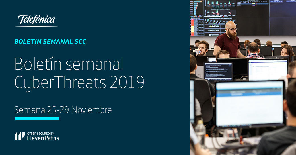 #NoticiasCiberseguridad: Boletín de ciberseguridad semanal 25-29 de noviembre