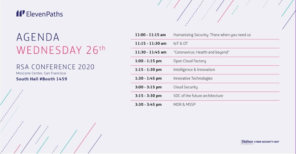 agenda miercoles ElevenPaths RSA Conference