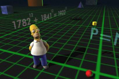 Homer en 3D y los números antes mencionados asociados al último teorema de Fermat. Fuente.