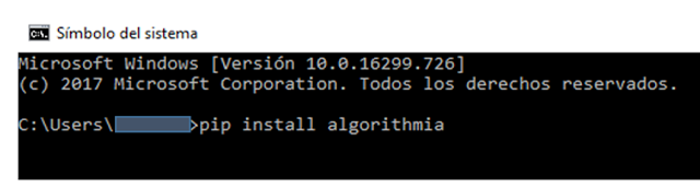 Figura 7: Lanzamos la instalación del cliente con pip.