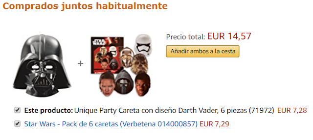 Productos mostrados bajo "Comprados juntos habitualmente".