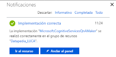 Figura 6: Mensaje de Implementación correcta