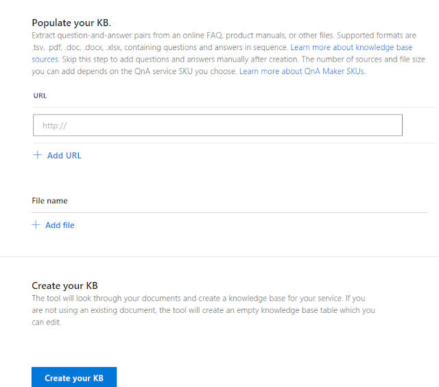 Figura 10: Formulario para crear la KB a partir de una URL o fichero 