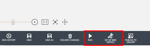 Ejecutamos el algoritmo y lo implementamos como web service.