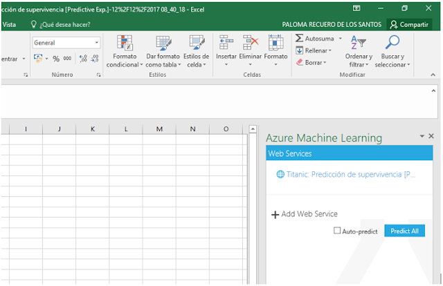 Figura 13: Llamada a la API desde Excel.