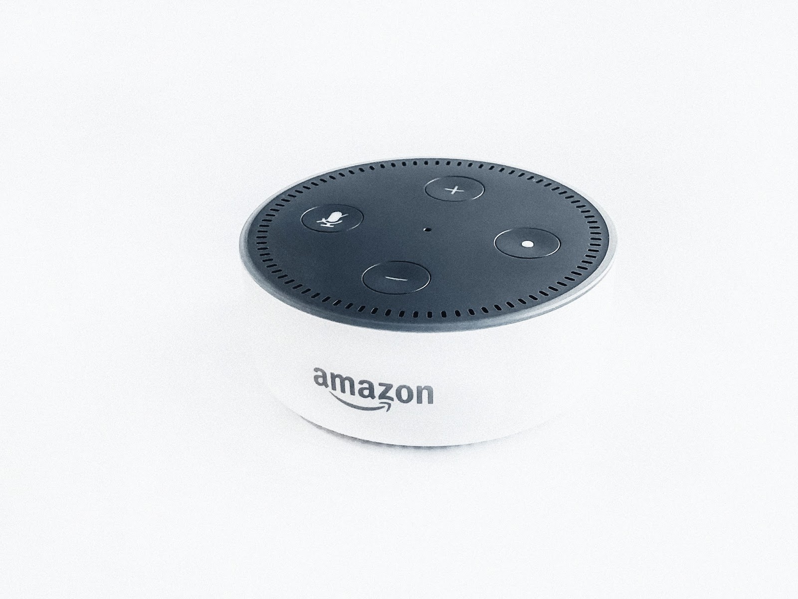 An Amazon Echo Dot An Amazon Echo Dot