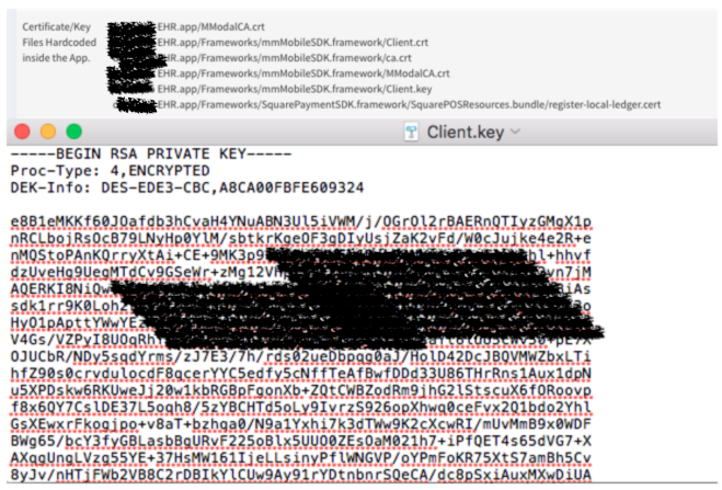 Archivo de Certificado/Key Hardcodeado en App iOS imagen