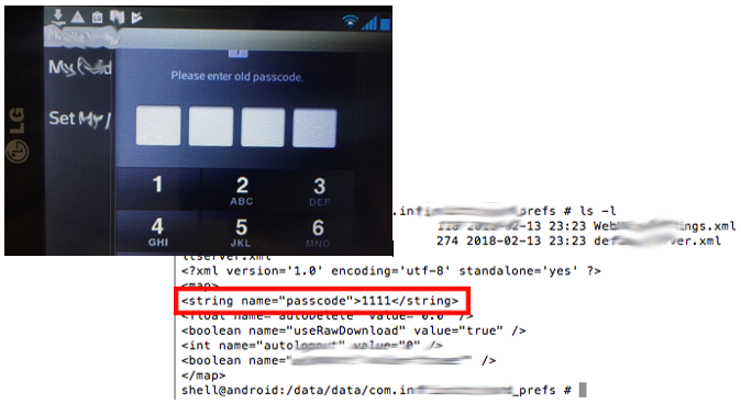   Almacenamiento de Clave en Texto-Plan "PassCode" para acceder a la aplicación imagen
