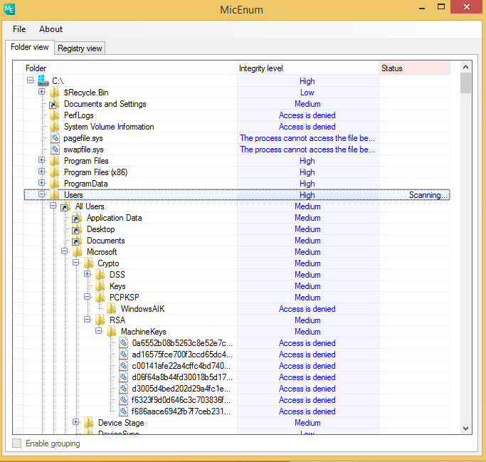 New Tool: MicEnum, Mandatory Integrity Control Enumerator