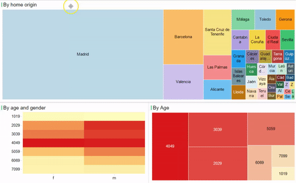 Distribución asistentes Puerta del Sol