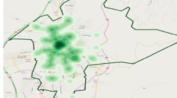 Heatmap of national tourists 