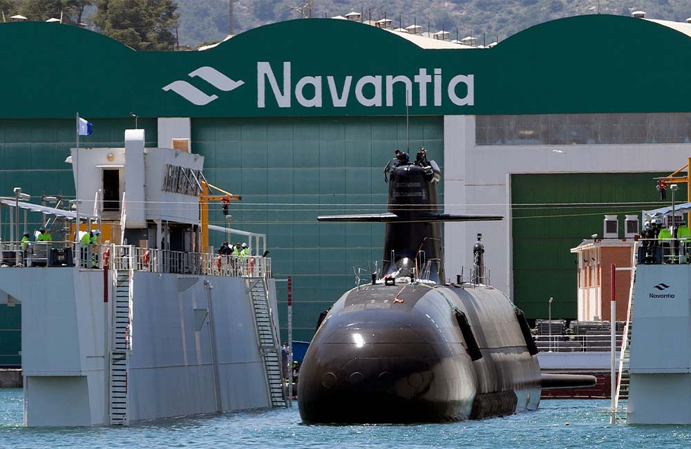 Navantia y Telefónica Tech instalarán un sistema de ciberseguridad reforzado en los submarinos de la clase S-80