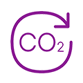 Menos emisiones de CO<sub>2</sub>